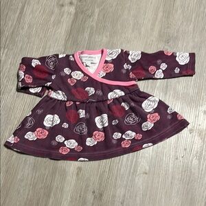 Floral Baby Dress with Pink and White Accents